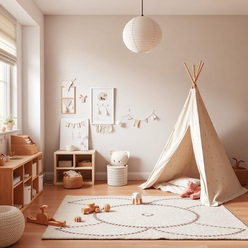Neutral Aesthetic Kids Playroom