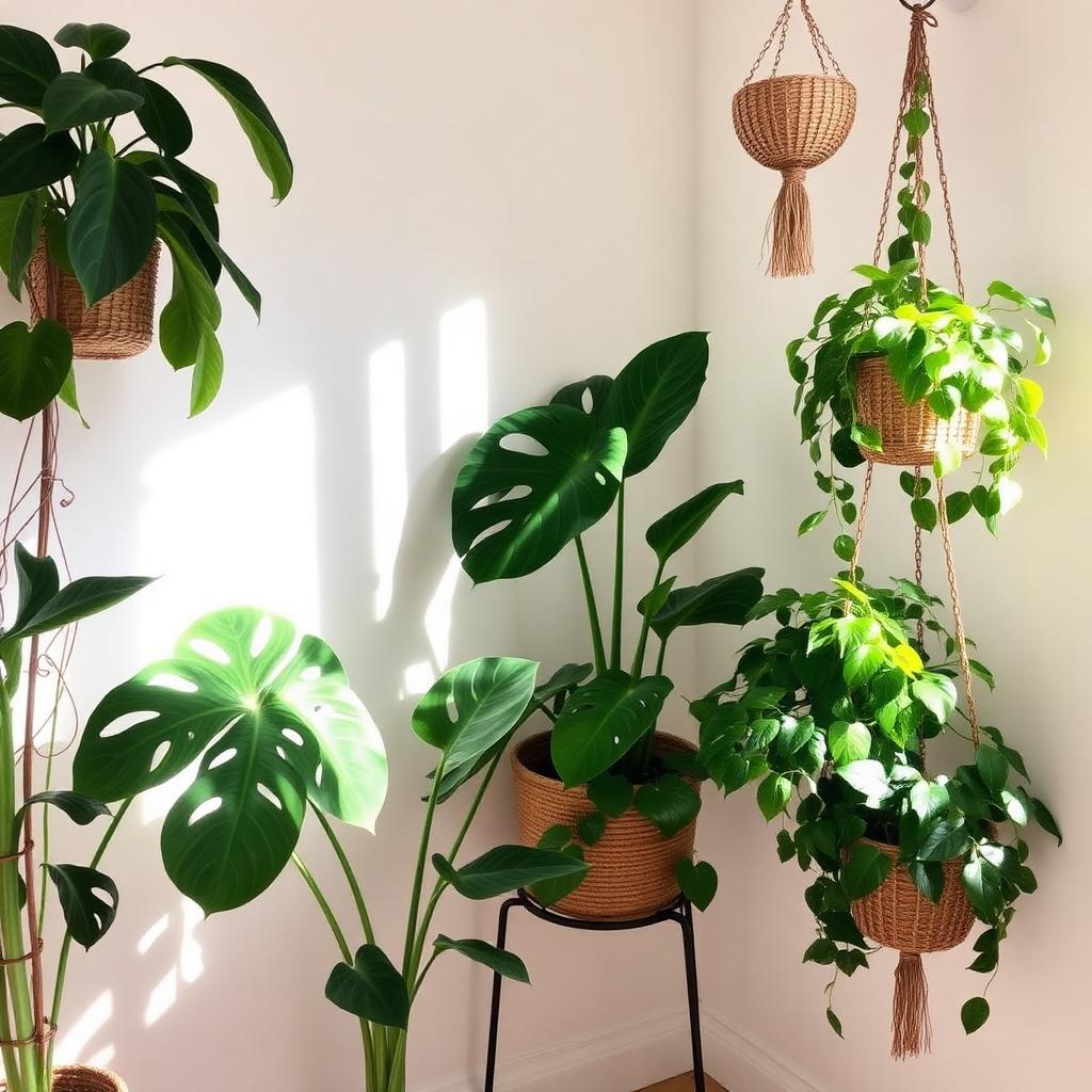 Sunlit Indoor Plant Corner